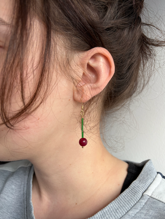 🌱 Handgefertigte Ohrringe "Cherry"